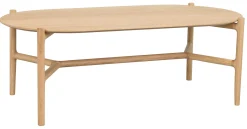 HOLTON Soffbord 130cm massiv ek, mdf ekfanér bordsskiva