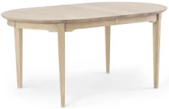 HOVDALA Matbord Ø 115 2 ilägg vitoljad ek