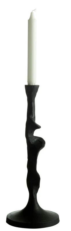 JASPER Ljusstake svart 10cm h36cm 100% bränd aluminium