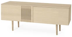 JOEL Mediabänk 120 cm vitoljad ek