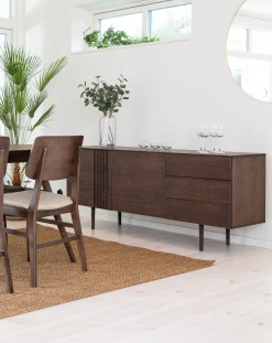 JOEL Sideboard rökbetsad/lackad ek