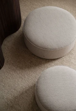 JOPLIN Sittpuff Ø90 ljusbeige tyg Alice #01 (k4)