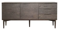 KARMELIET Sideboard 2 dörr+3 lådor brunlackad ekfanér, softclose