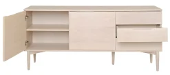 KARMELIET Sideboard 2 dörr+3 lådor vitpigmenterad lackad ekfanér, wl102, softclose