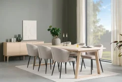 KARMELIET Sideboard 2 dörr+3 lådor vitpigmenterad lackad ekfanér, wl102, softclose