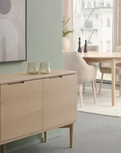 KARMELIET Sideboard 3 dörr vitpigmenterad lackad ekfanér wl102, softclose