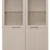 KARMELIET Vitrin H190 vitpigmenterad lackad ekfanér, wl102, ledbelysning, softclose