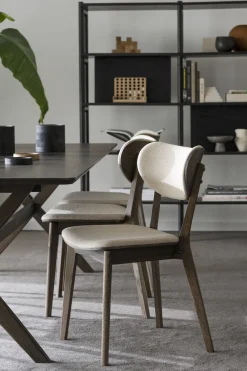 KATO stol brun ek/beige tyg