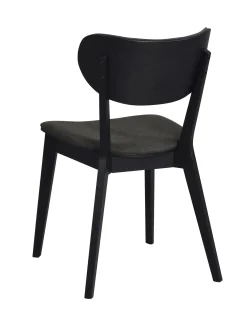 KATO stol svart ek/mörkgrått tyg
