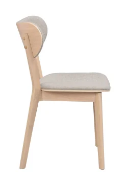 KATO stol vitpigmenterad ek/grå-beige tyg