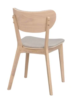 KATO stol vitpigmenterad ek/grå-beige tyg