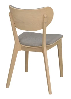 KATO stol vitpigmenterad ek/ljusgrått tyg