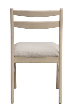 KERWIN Stol vitpigmenterad ek/ljusbeige tyg