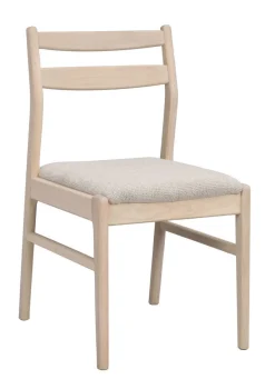 KERWIN Stol vitpigmenterad ek/ljusbeige tyg