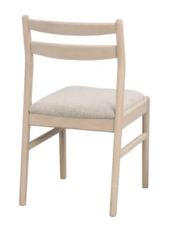 KERWIN Stol vitpigmenterad ek/ljusbeige tyg