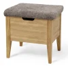 KLINTE bänk 45 cm oljad ek med Abriamo brun