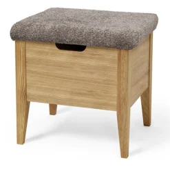KLINTE bänk 45 cm oljad ek med Abriamo brun