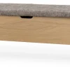 KLINTE bänk 120 cm oljad ek med Abriamo brun