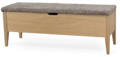KLINTE bänk 120 cm oljad ek med Abriamo brun