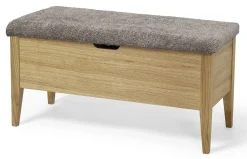 KLINTE bänk 90 cm oljad ek med Abriamo brun