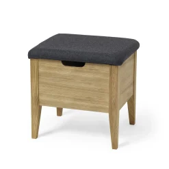 KLINTE bänk 45 cm oljad ek med Nojus ulltyg
