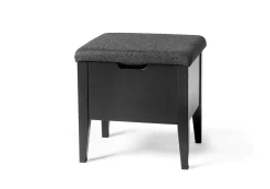 KLINTE bänk 45 cm svartlack med Nojus ulltyg