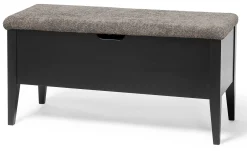 KLINTE bänk 90 cm svart med Abriamo brun