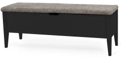 KLINTE bänk 120 cm svart med Abriamo brun