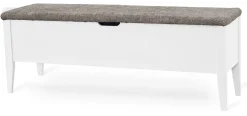 KLINTE bänk 120 cm vit med Abriamo brun