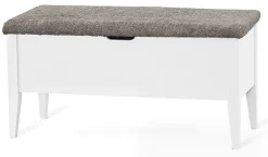 KLINTE bänk 90 cm vit med Abriamo brun