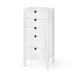 KLINTE Byrå 5 lådor mdf vitlack björk