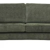 LIBERTY Svängd 3-sits soffa 1473 tyg Nicole 11346-29 bottle green, arm 4, ben nr 1 svart