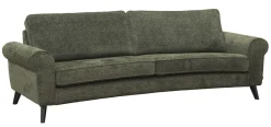 LIBERTY Svängd 3-sits soffa 1473 tyg Nicole 11346-29 bottle green, arm 4, ben nr 1 svart