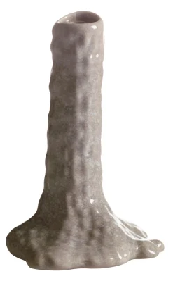 LIZZIE Ljusstake beige 16cm h22cm 100% keramik