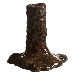 LIZZIE Ljusstake brun 15cm h15cm 100% keramik