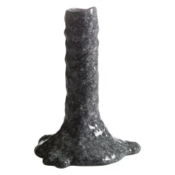 LIZZIE Ljusstake grå 16cm h22cm 100% keramik