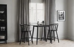 LOTTA Barbord 90x90, H91cm gummiträ, mdf askfanér svart
