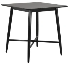 LOTTA Barbord 90x90, H91cm gummiträ, mdf askfanér svart