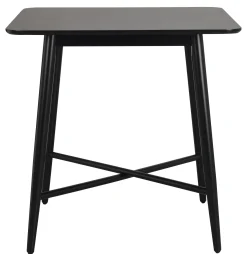 LOTTA Barbord 90x90, H91cm gummiträ, mdf askfanér svart