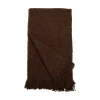 LUDDE Pläd brun 170x130cm 72% Akryl / 20% Ull / 8% Polyester Handtvätt