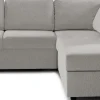 MEMORY Hörnsoffa 2-del m öppet avsl m förvar hö & arm 9 tyg Centauri grey 05