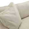 MESSINA 3-sits soffa tyg Iberia Krem 850, svarta ben