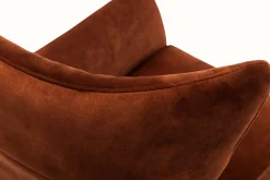 MIAMI Reclinerfåtölj m inbyggd pall elman. tyg Adore 3156 copper, fot D2 svart