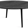 MILES Soffbord Ø110, H46cm svartbetsad fanérad ask/svarta träben
