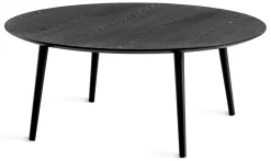 MILES Soffbord Ø110, H46cm svartbetsad fanérad ask/svarta träben