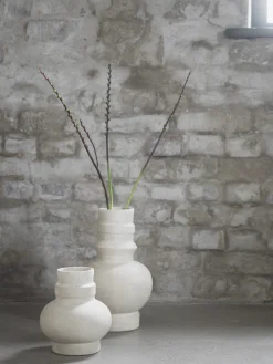 MIMOSA Vas creme b18 h20cm Papier-Maché ej för vatten