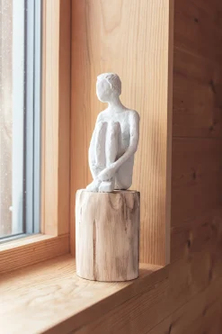 MINDFUL dekoration trä + polyresin 10 x 11 x 29 CM
