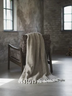 MORGAN pläd beige 59% Ull 26% Akryl, 15% nylon 170x130 cm