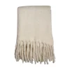 MORGAN Pläd creme 170x130cm 59% Ull, 26% Akryl, 15% nylon kemtvätt
