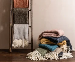 MORGAN pläd grå 59% Ull 26% Akryl, 15% nylon 170x130 cm